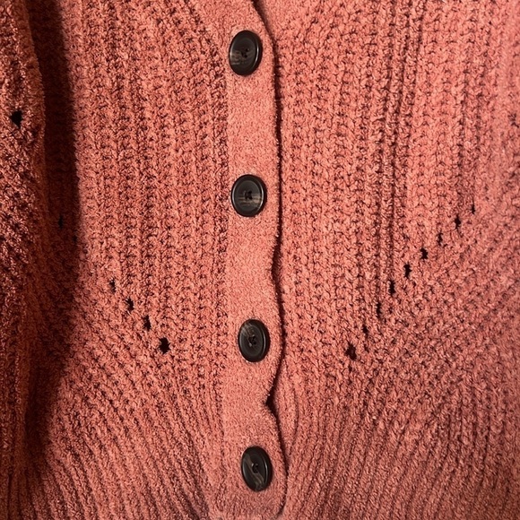 American Eagle Button Up V Neck Knot Sweater XS - Picture 2 of 10